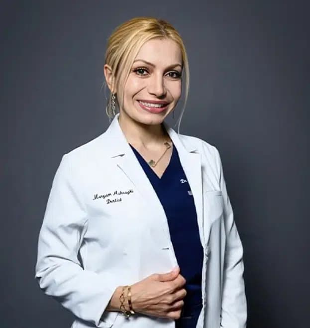 Portrait of Dr. Maryam Ashraghi, general and cosmetic dentist at Alpine Dental in Burke, VA